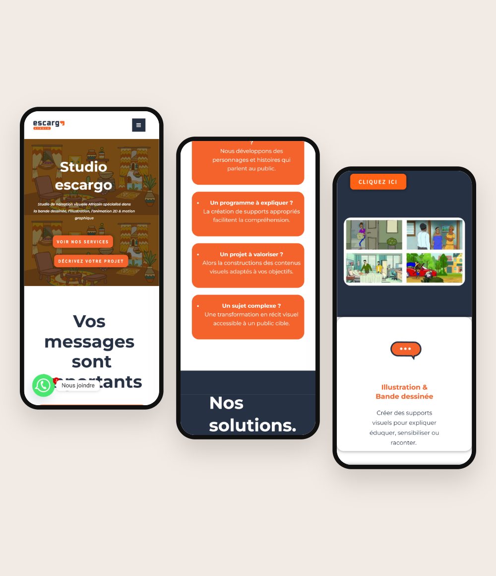 Studio Escargo sur mobile